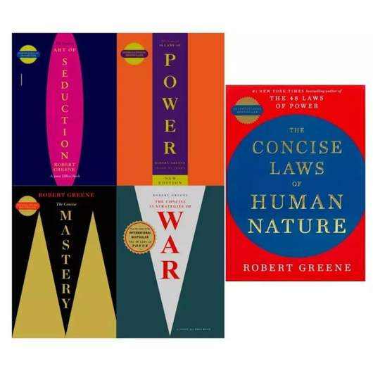 5-Book Set (CONCISE EDITIONS) | 48 Laws of Power, Art of Seduction, Mastery & More