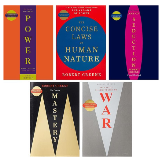 5-Book Set (CONCISE EDITIONS) | 48 Laws of Power, Art of Seduction, Mastery & More
