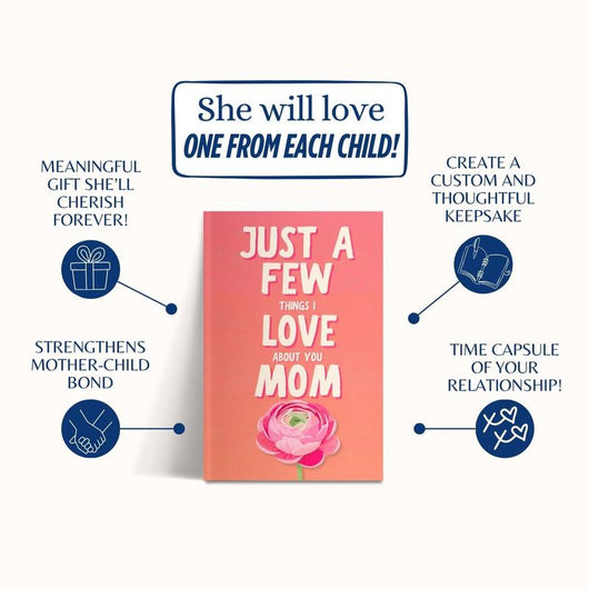 Just a Few Things I Love About You Mom, Fill-In The Blank Book Gift for Mom